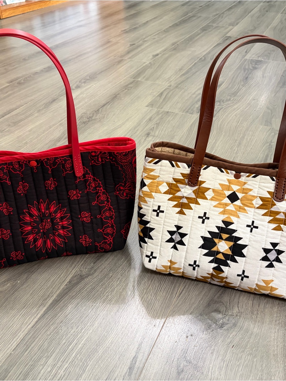 Handmade Bandana purse With leather handles